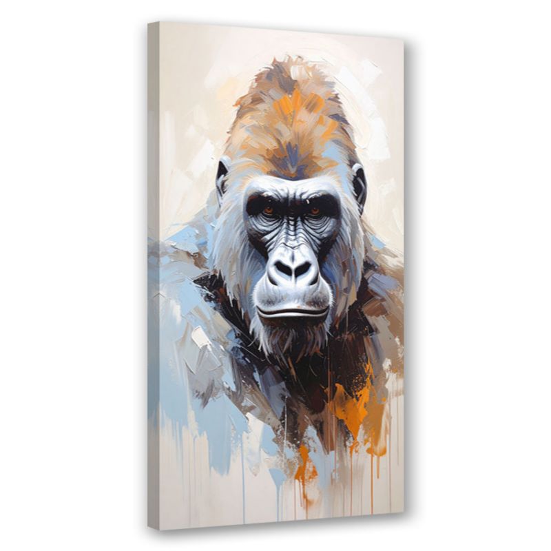 Obraz nowoczesny do salonu biura Feeby Goryl portret zwierzęta 60x120cm 1szt