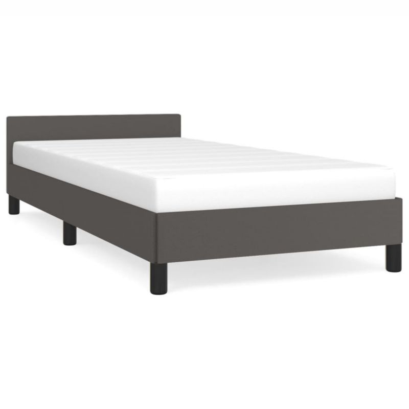 Łóżko tapicerowane WaszeMeble 90x190 cm szara WM-347475 1 szt.
