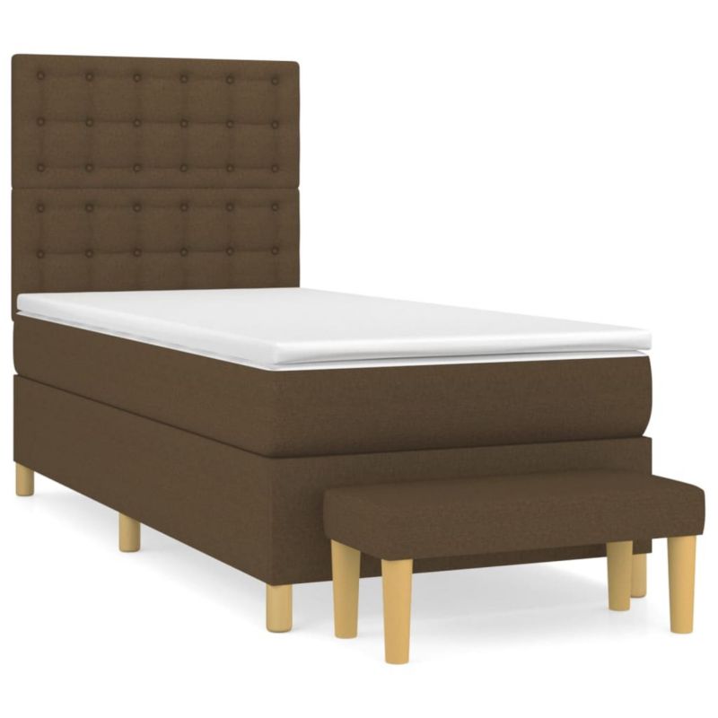 Łóżko kontynentalne WaszeMeble 90x200 cm brązowe WM-3137448 1 szt.