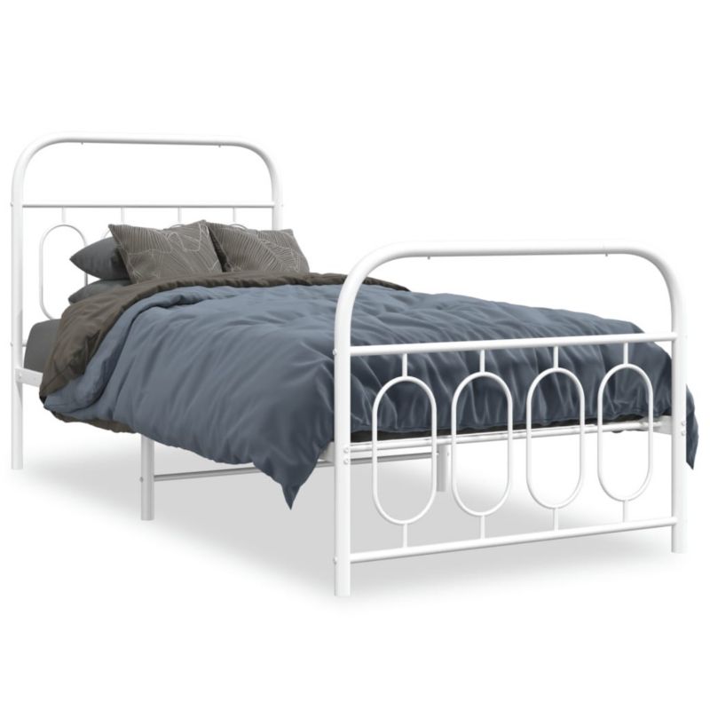 Łóżko metalowe WaszeMeble 90x190 cm biała WM-377176 1 szt.