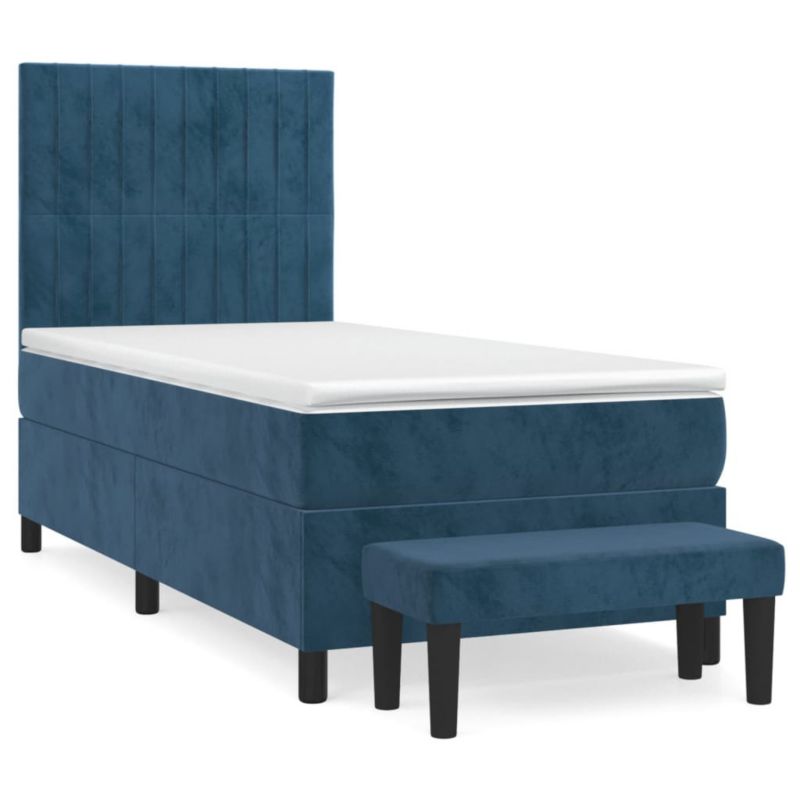 Łóżko kontynentalne WaszeMeble 90x200 cm niebieskie WM-3137945 1 szt.