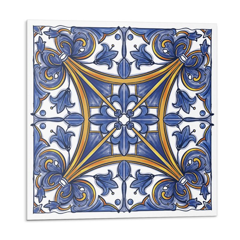 Kafelki samoprzylepne Wallfluent 50x50 cm Ornamentalna zieleń w artystycznym układzie 4 szt.