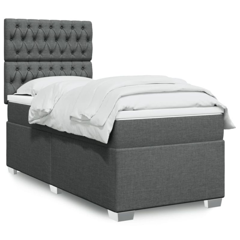 Łóżko kontynentalne WaszeMeble 90x200 cm ciemnoszara WM-3290379 1 szt.