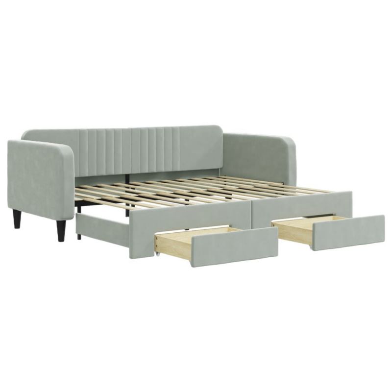 Łóżko dzienne WaszeMeble 90x200 cm rozsuwane szare WM-3197111 1 szt.