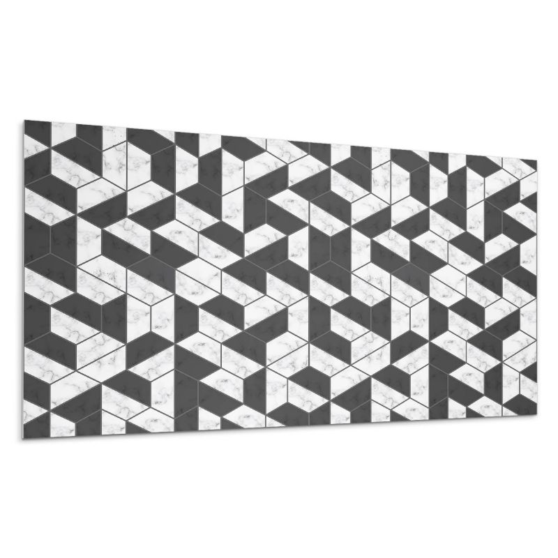 Kafelki samoprzylepne Wallfluent 60x30 cm Trójwymiarowy motyw geometryczny 6 szt.