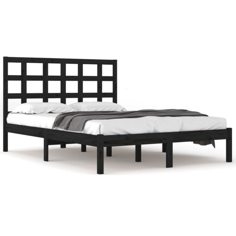 Łóżko drewniane WaszeMeble 200x200 cm czarna WM-3105494 1 szt.