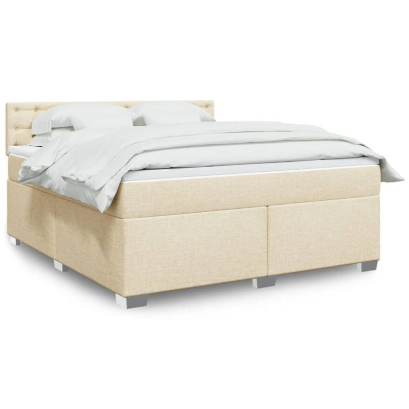 Łóżko kontynentalne WaszeMeble 180x200 cm kremowe WM-3288286 1 szt.