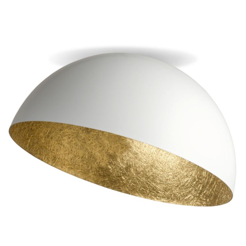 Lampa sufitowa wisząca Sigma Lighting Sfera 1512 biało-złota dekoracyjna 1xE27 x 1 szt.