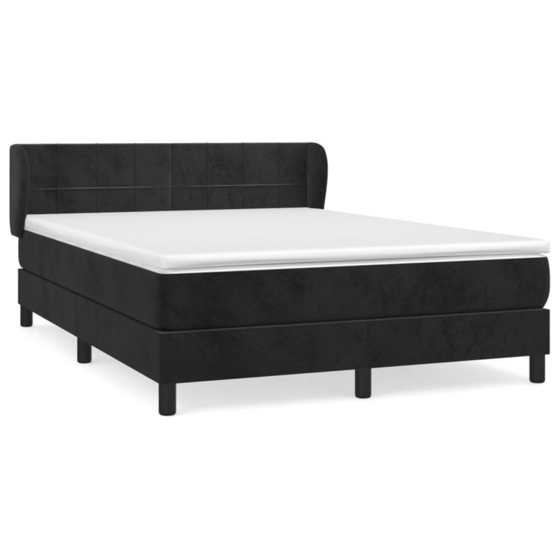 Łóżko kontynentalne WaszeMeble 140x190 cm czarne WM-3127489 1 szt.