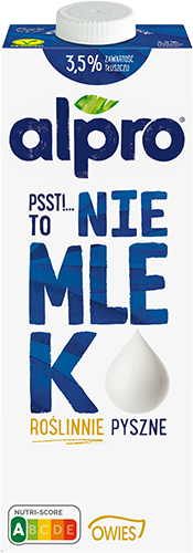 Napój owsiany Alpro Psst! To nie mleko, UHT, 3,5%, 1l