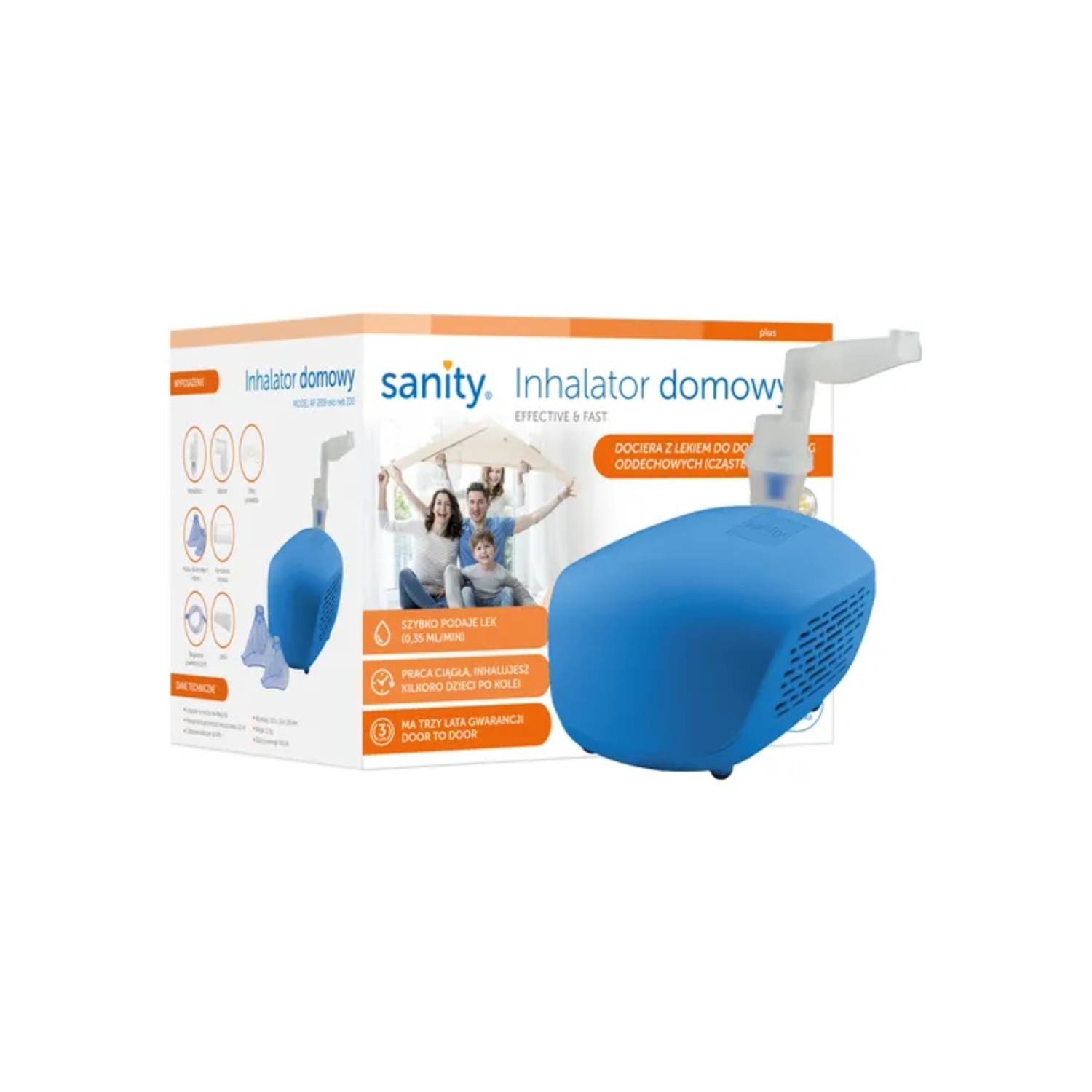 Sanity domowy inhalator model ap 2819 eko neb 200, 1 sztuka