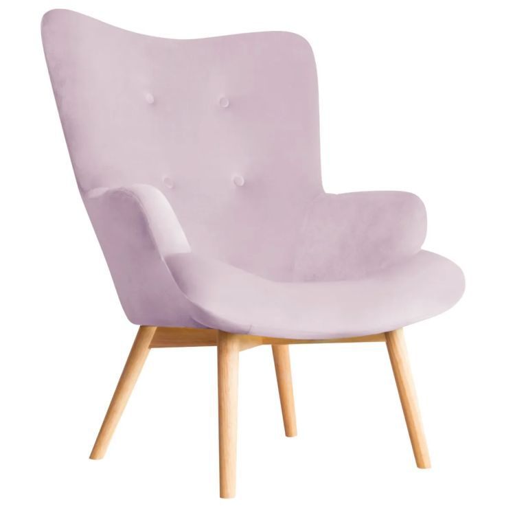Fotel Homla tapicerowany MOSS VELVET różowy 1 szt.