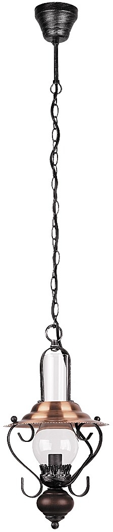 Rabalux Enna lampa wisząca 1x40W czarny/ciemny brąz/przezroczysty 7869