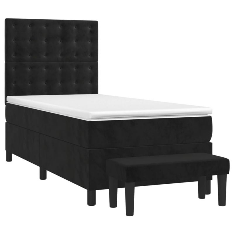 Łóżko kontynentalne WaszeMeble 90x200 cm czarne WM-3138063 1 szt.