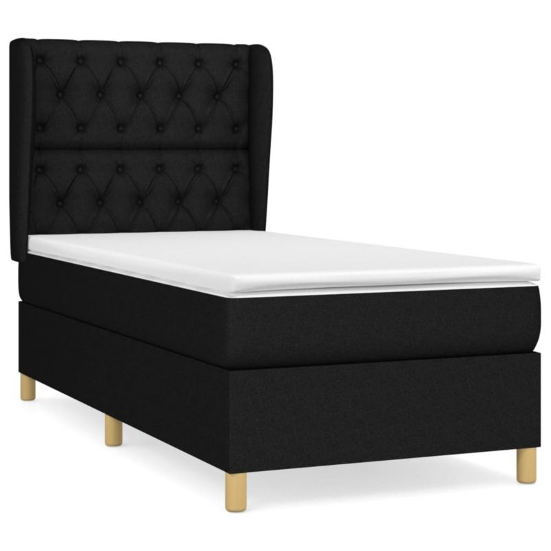 Łóżko kontynentalne WaszeMeble 80x200 cm czarne WM-3128719 1 szt.
