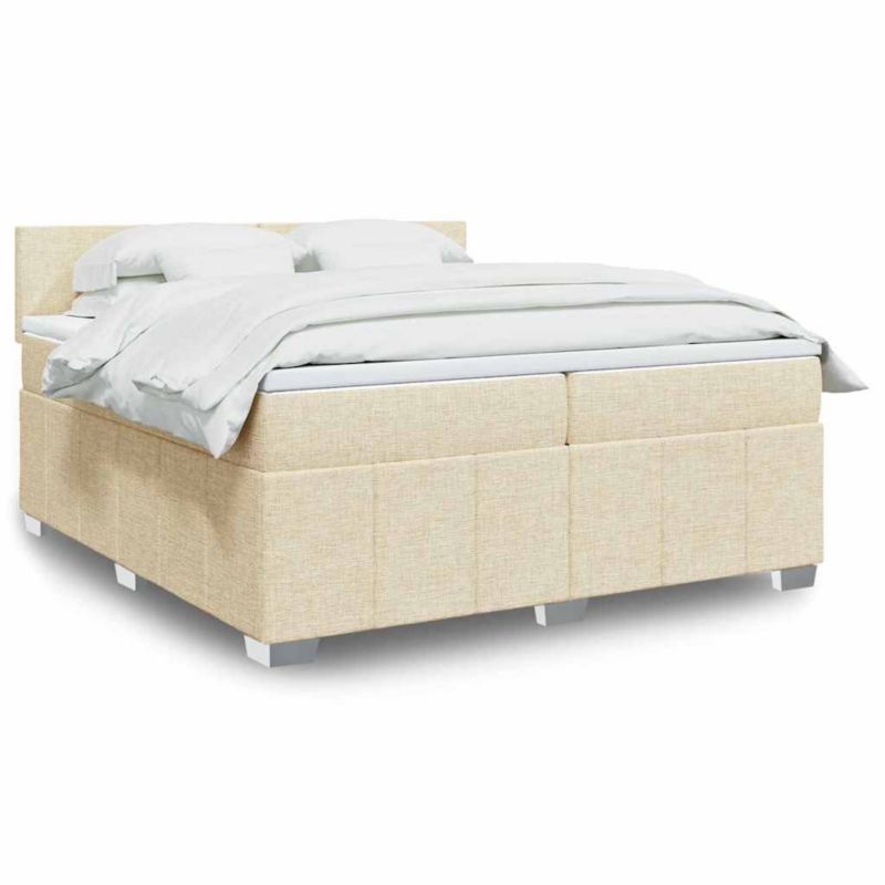 Łóżko kontynentalne WaszeMeble 200x200 cm kremowe WM-3287173 1 szt.