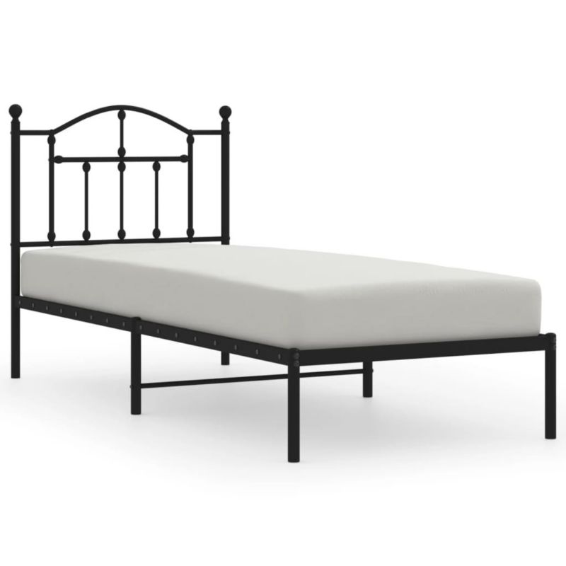 Łóżko metalowe WaszeMeble 90x190 cm czarna WM-353431 1 szt.