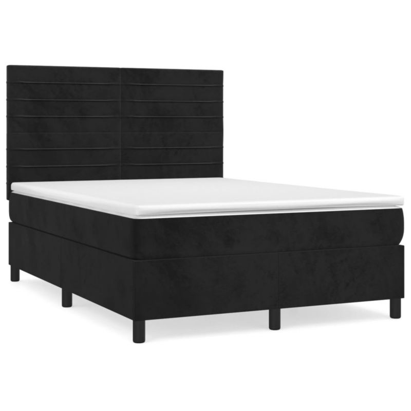 Łóżko kontynentalne WaszeMeble 140x190 cm czarne WM-3143081 1 szt.