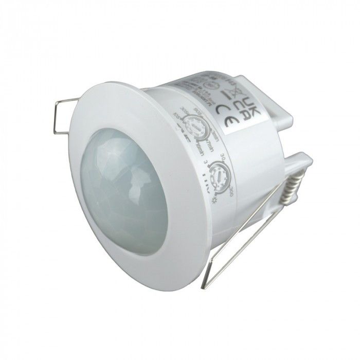 Czujnik ruchu Ecolight wpuszczany biały do 6 metrów sufitowy wpuszczany IP20 wym: 6,3 x 7,7 x 7,7 cm - 1 szt.