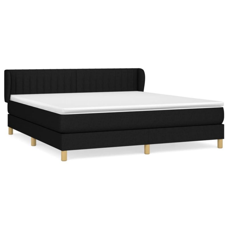 Łóżko kontynentalne WaszeMeble 180x200 cm czarne WM-3126983 1 szt.
