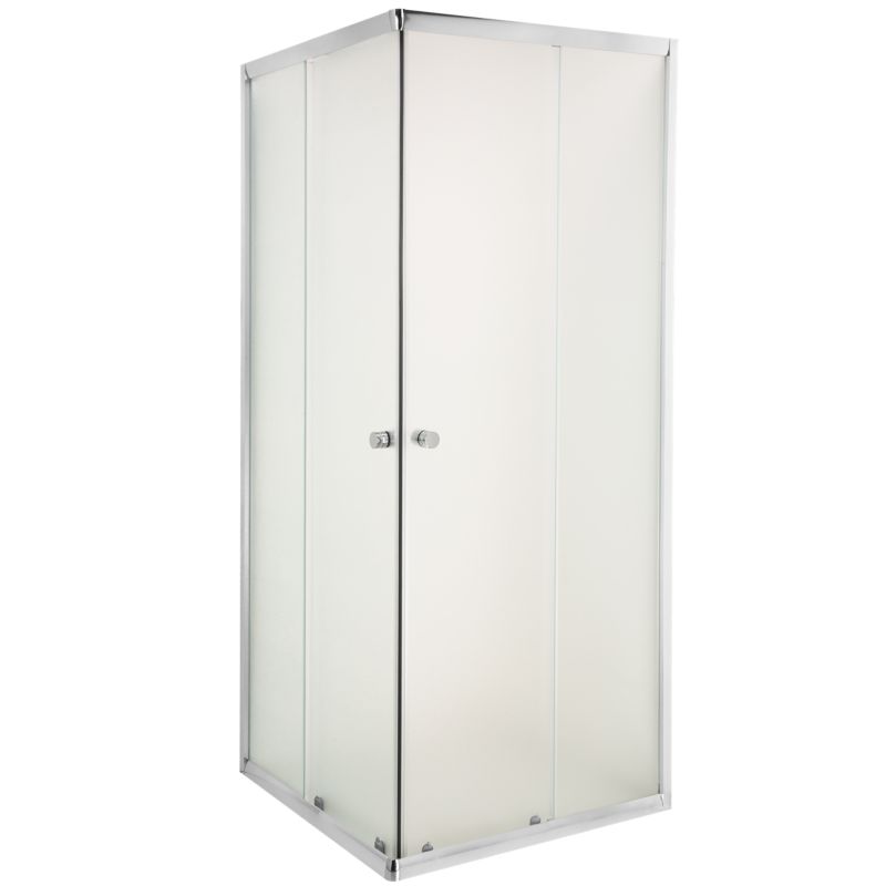 Kabina prysznicowa Invena Parla drzwi rozsuwane 80 x 80 cm szkło mrożone , 1 szt.