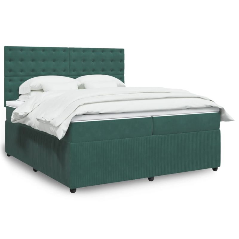 Łóżko kontynentalne WaszeMeble 200x200 cm Zielone WM-3292445 1 szt.