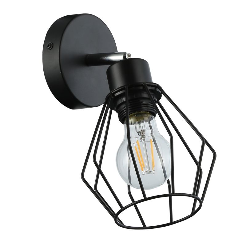 Kinkiet LED MasterLED Otto E27 fi14cm IP20 czarny ruchomy x1 1 szt.