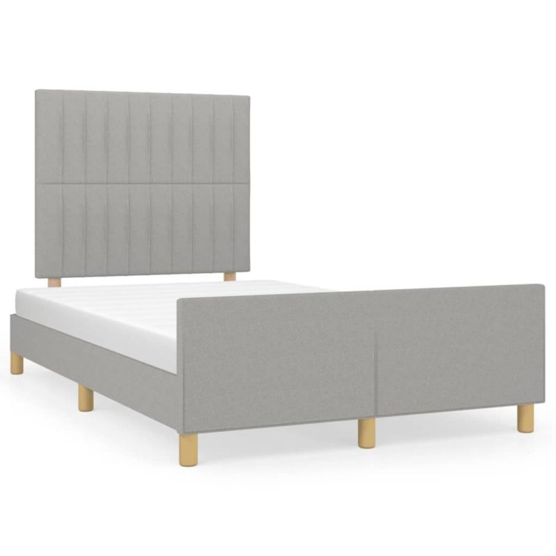 Łóżko tapicerowane WaszeMeble 120x200 cm jasnoszara WM-3125203 1 szt.