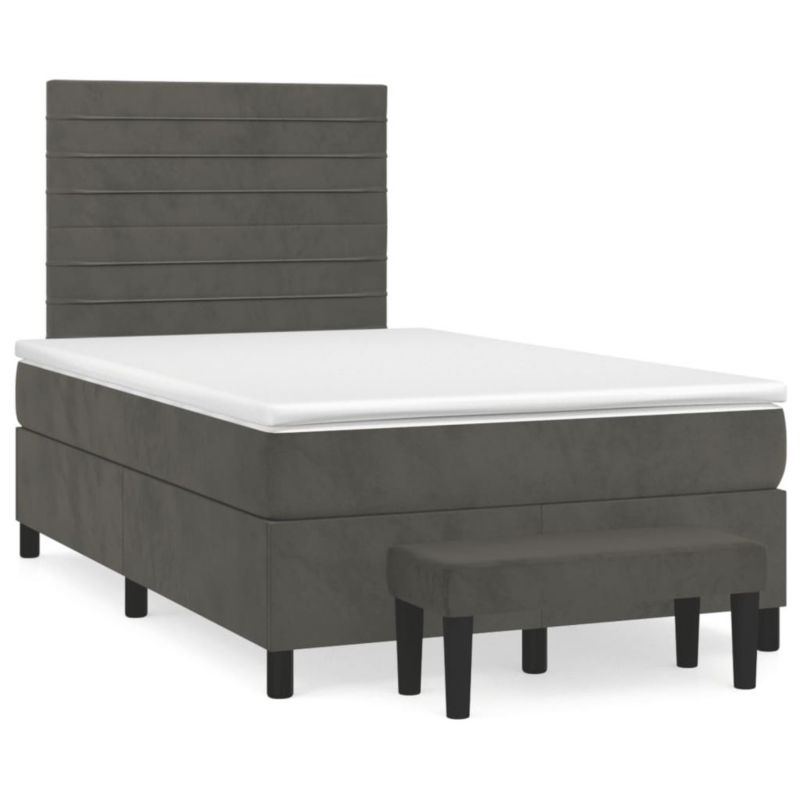 Łóżko kontynentalne WaszeMeble 120x190 cm ciemnoszare WM-3270476 1 szt.