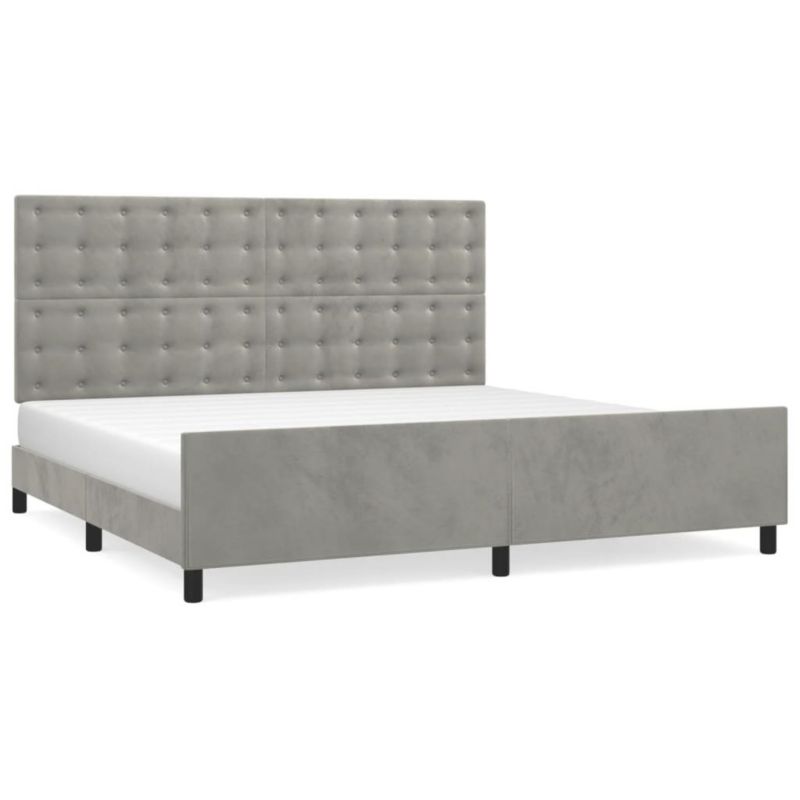 Łóżko tapicerowane WaszeMeble 200x200 cm jasnoszara WM-3126019 1 szt.