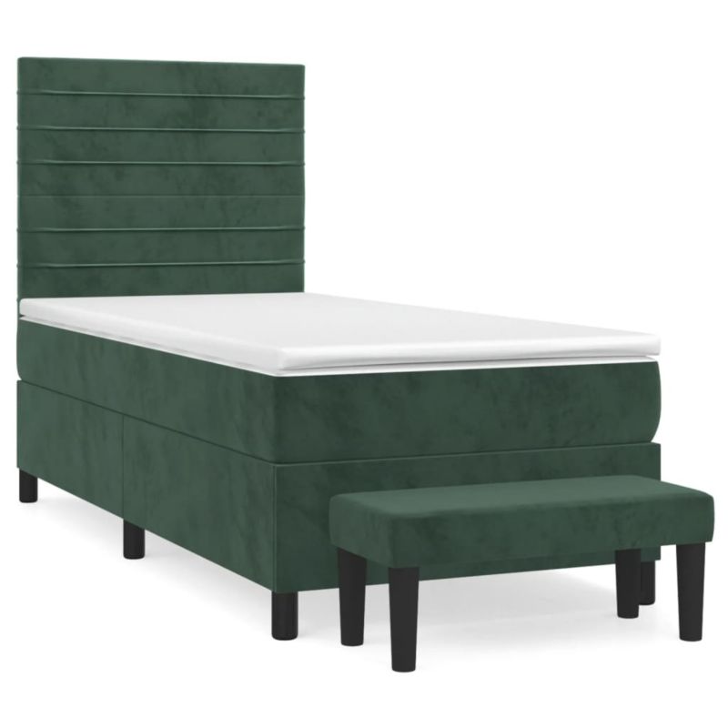 Łóżko z materacem WaszeMeble 100x200 cm zielony WM-3137890 1 szt.