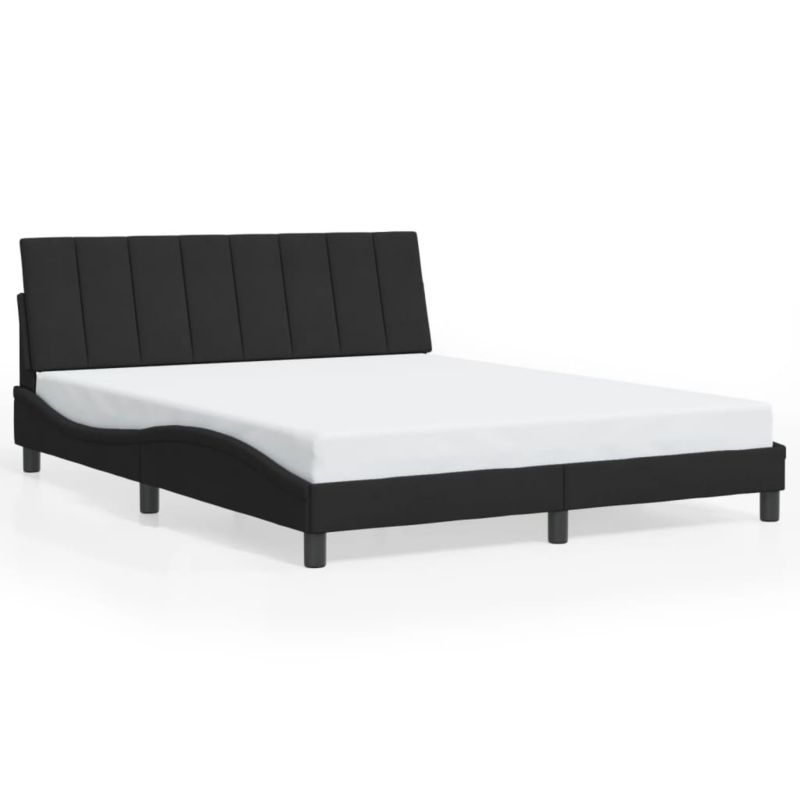 Łóżko tapicerowane WaszeMeble 160x200 cm czarna WM-3207857 1 szt.