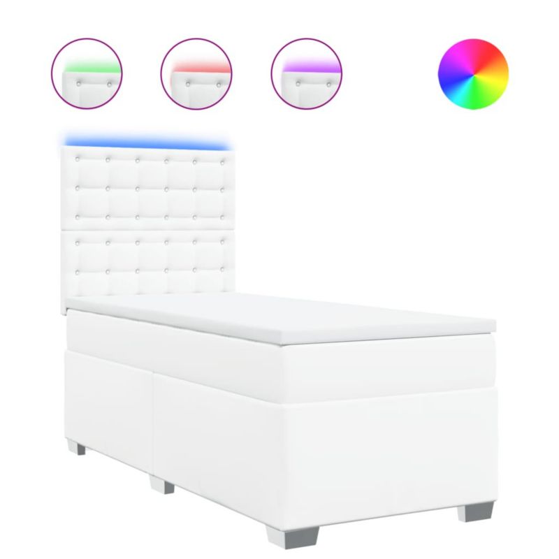 Łóżko kontynentalne WaszeMeble 90x200 cm białe WM-3293005 1 szt.