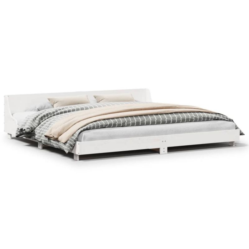 Łóżko drewniane WaszeMeble 200x200 cm białe WM-3302268 1 szt.