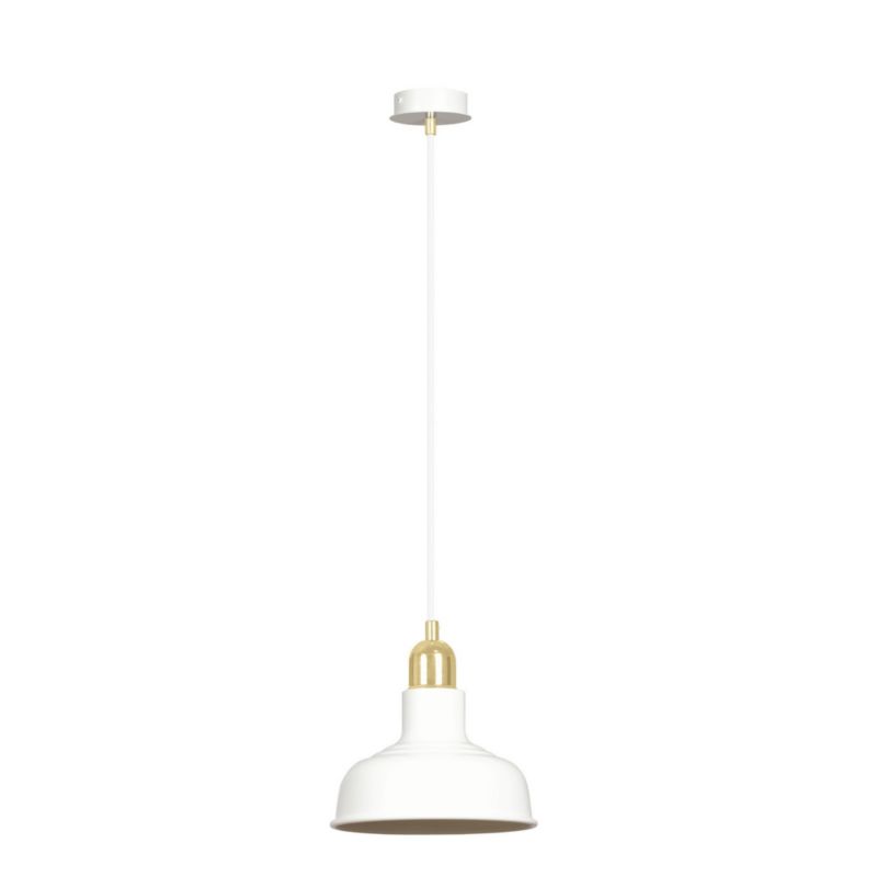 Lampa wisząca Emibig Ibor biało-złota wym: 100 x 21 x 21 cm 1xE27 x 15W 1 szt.