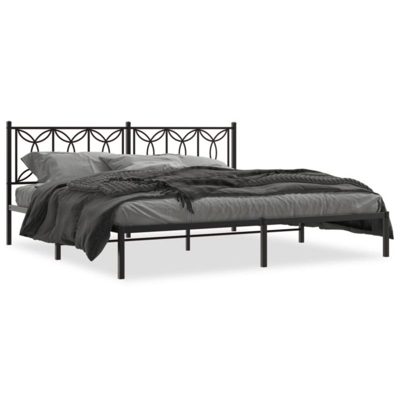 Łóżko metalowe WaszeMeble 193x203 cm czarna WM-376134 1 szt.