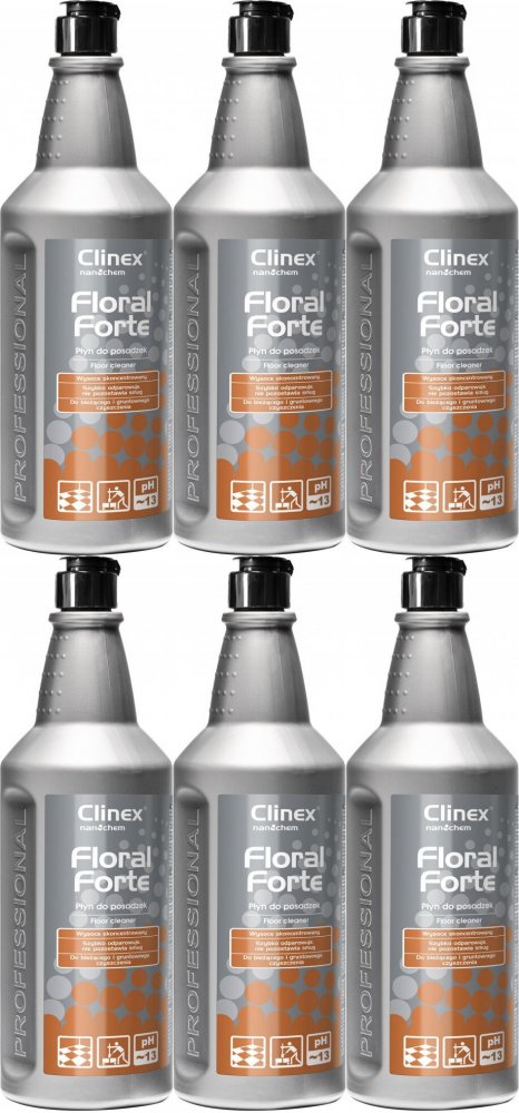 6x Płyn Clinex Floral Forte 77-705, do czyszczenia posadzek, 1l