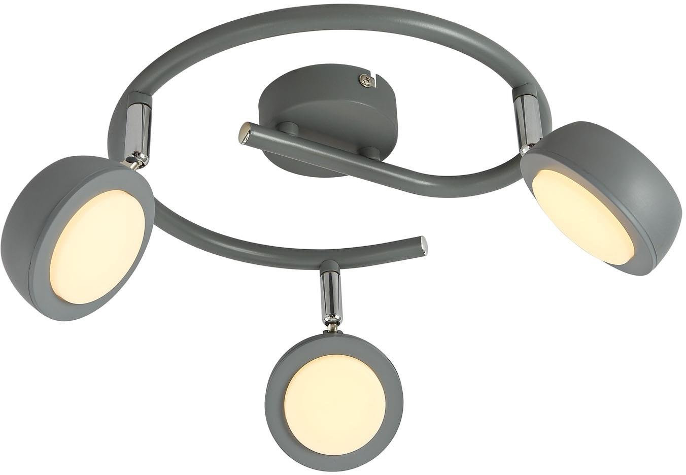 Candellux Mild lampa podsufitowa 3x6W LED szara 98-66558