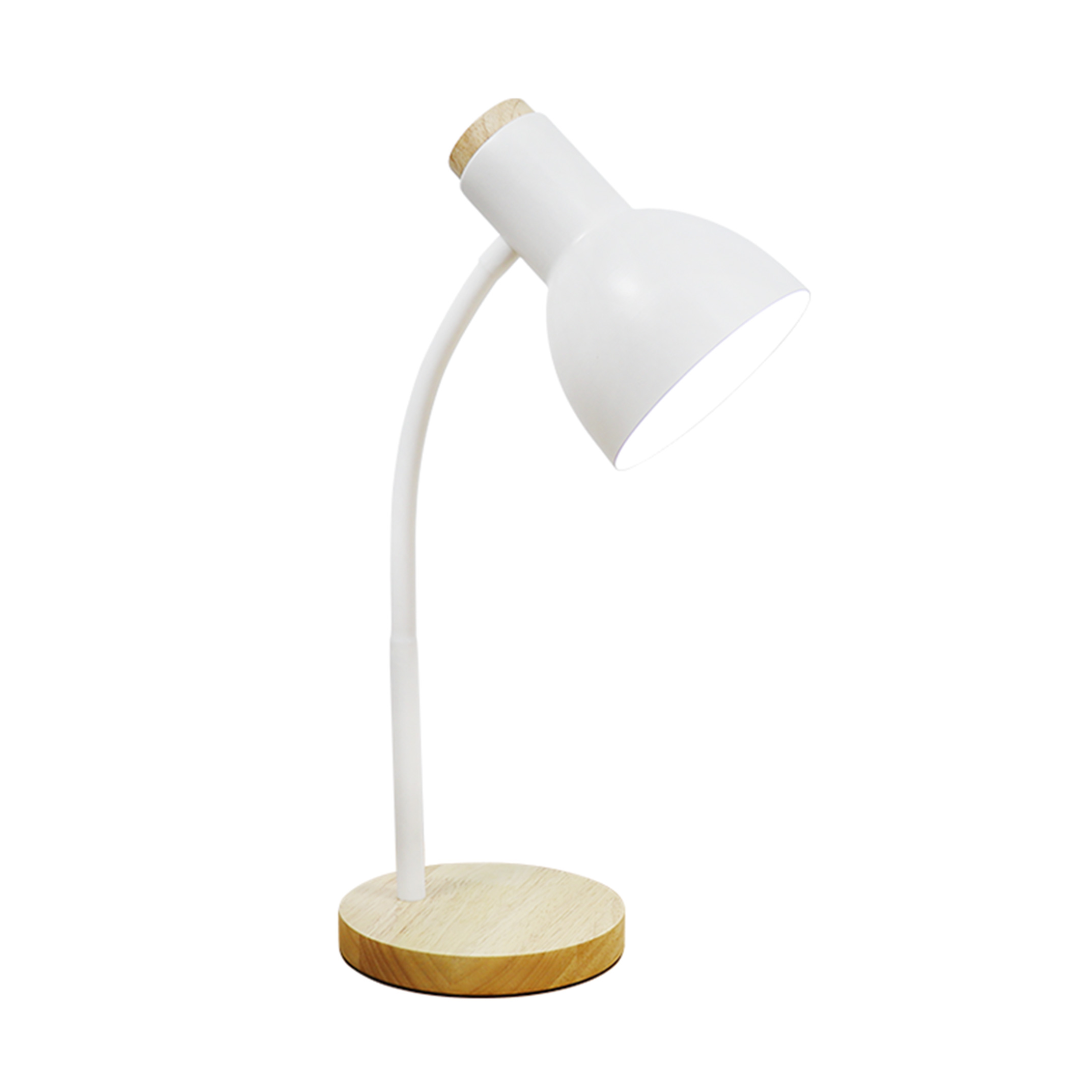 Zuma Line lampa biurkowa 1x40 W biała-drewno SM-W02-WH