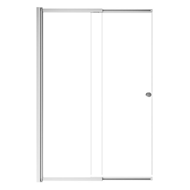 BESCO Parawan nawannowy EASY SLIDE 100x150 dwuskrzydłowy chrom PES-2S
