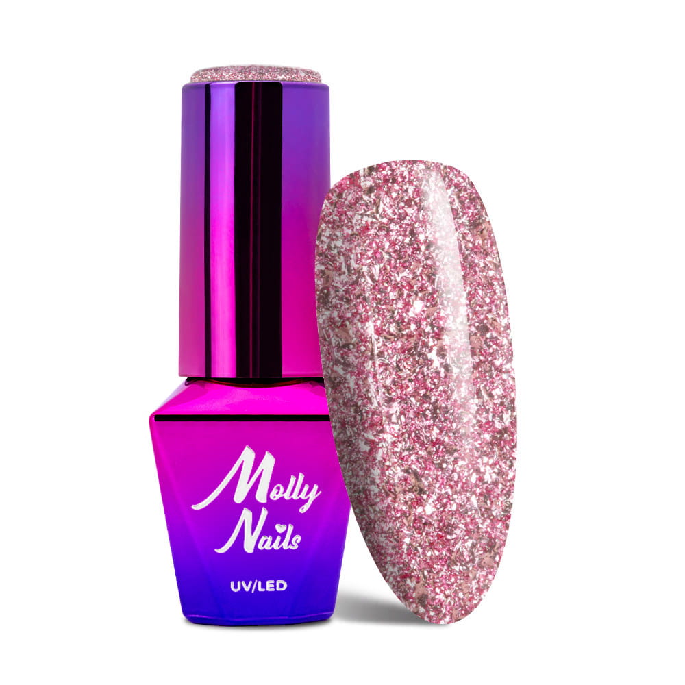 Lakier hybrydowy LED/UV Gel Polish Molly Nails Luxury Glam Nr 542 Rich Baby Rich 8g
