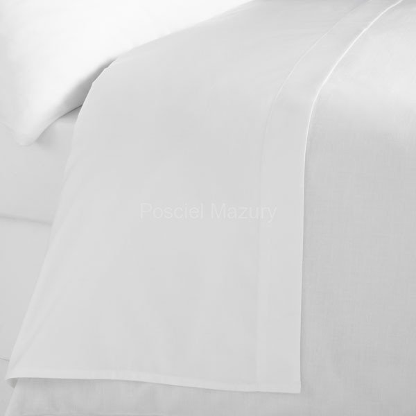 Prześcieradło białe hotelowe, hotel 160x260, 100% bawełna