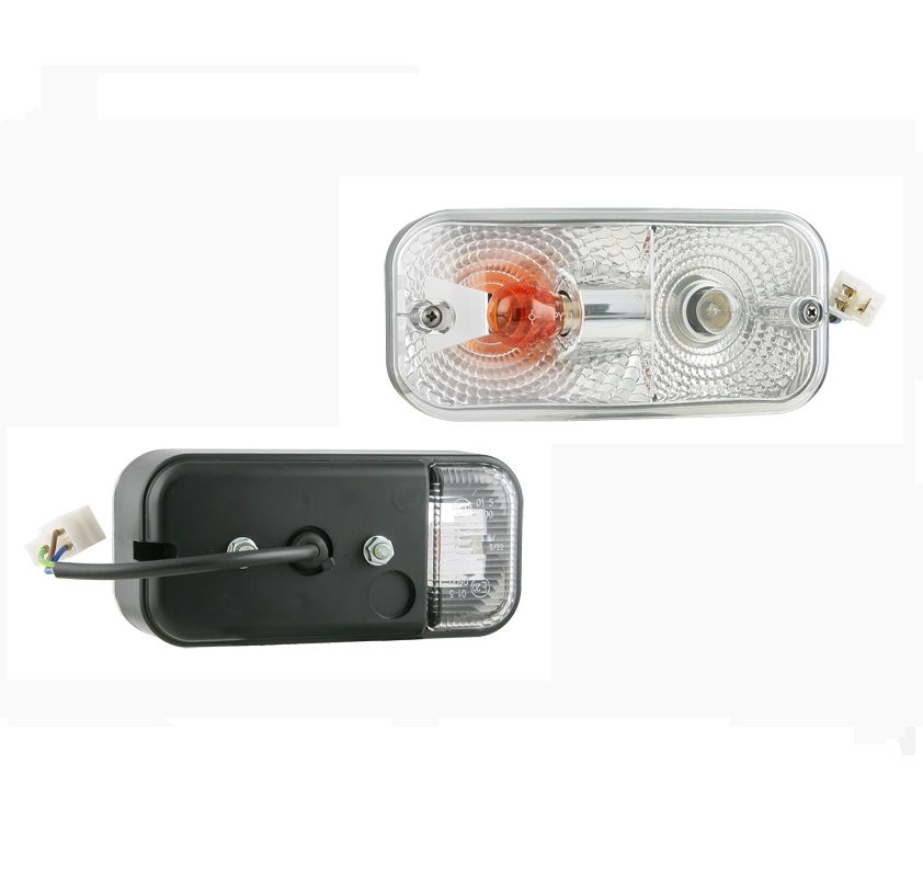 Lampa przednia prawa z kierunkowskazem 162x77 z żarówką LA5.39829 Wesem