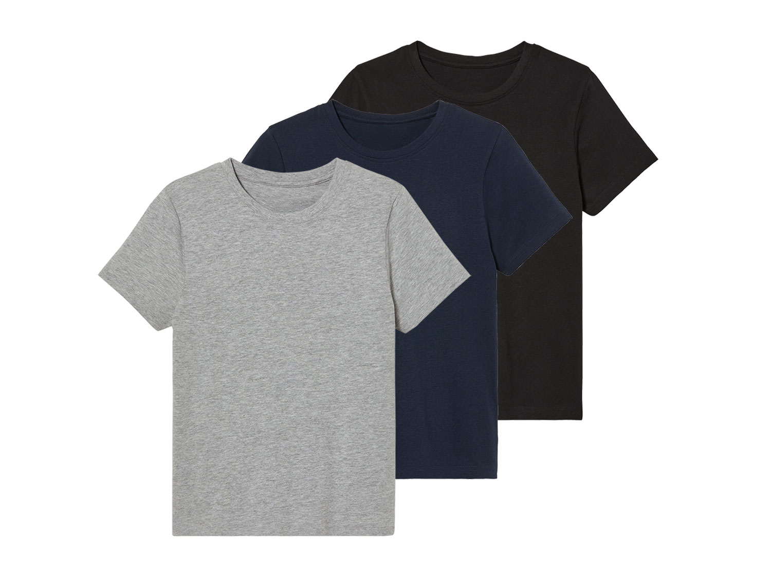 pepperts! T-shirty dziecięce, 3 sztuki 134-140, Czarny/szary/navy