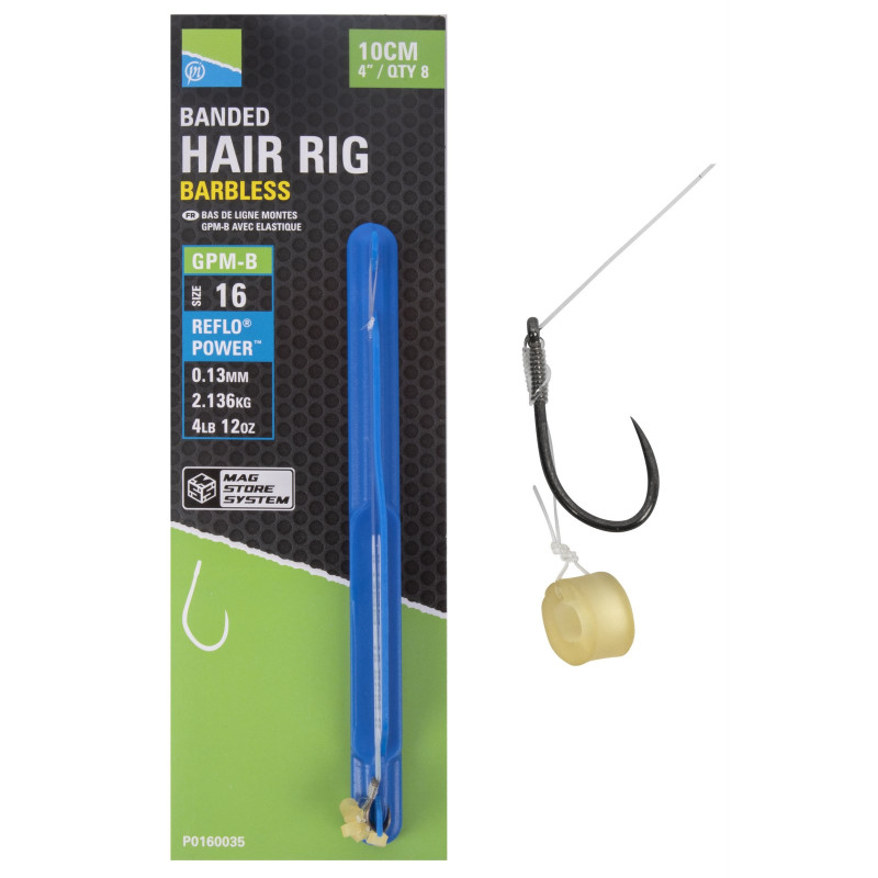 Preston Przypony GPM-B Banded Mag Store Hair Rigs 10cm rozm.14