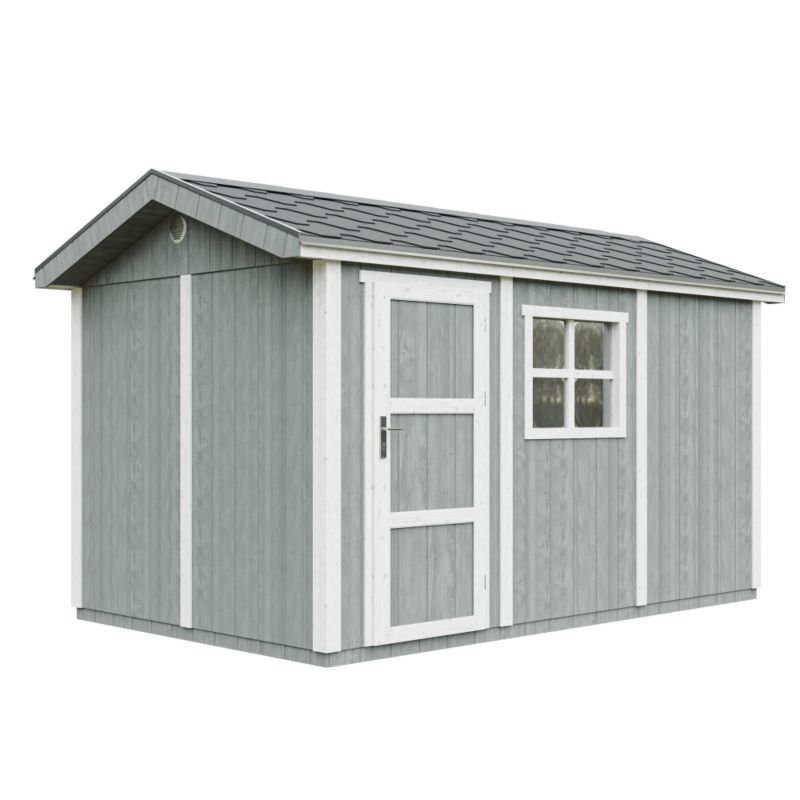 Domek ogrodowy TIMBELA M914-CAVERN STEEL 8,68 m² LP Smartside z podłogą i gontem bitumicznym 1 szt.