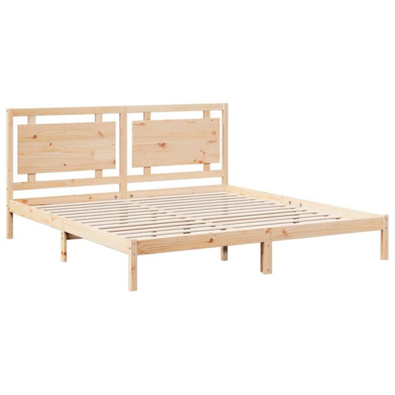 Łóżko drewniane WaszeMeble 180x210 cm brązowe WM-3309191 1 szt.