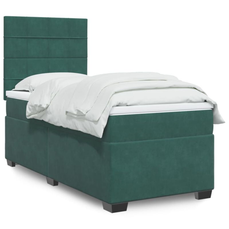 Łóżko kontynentalne WaszeMeble 100x200 cm zielone WM-3290831 1 szt.