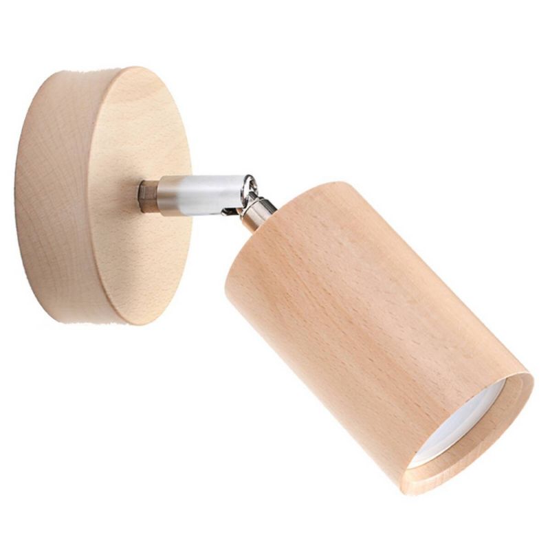 Kinkiet ścienny Sollux Lighting Berg naturalne drewno do czytania 1 x GU10 x IP20 wym: 20 x 10 x 20 cm - 1 szt.
