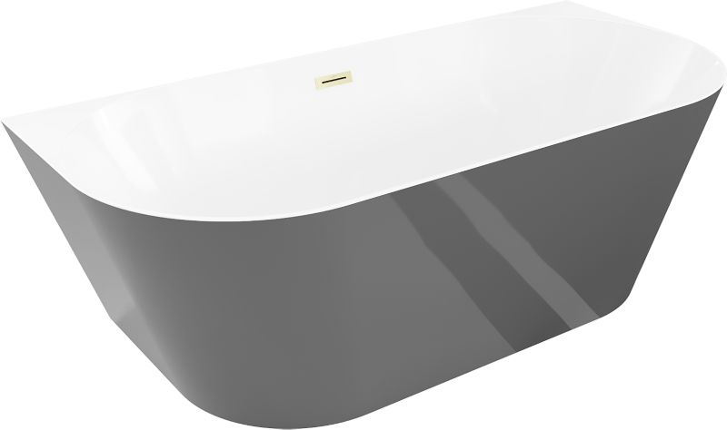 Wanna wolnostojąca Mexen Oval Slim biała/szara 170x80 cm .- 52661708062-55 1 szt.